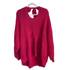 TORRID HEART KNIT TIE BACK SWEATER